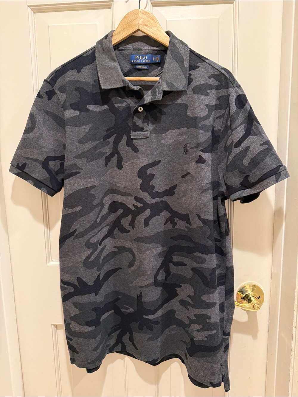 Polo by Ralph Lauren Men's Gray Camouflage Polo Size XL
